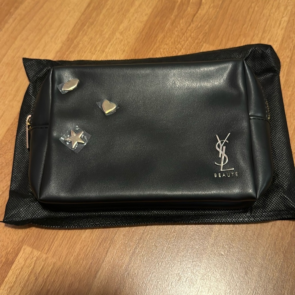 Brand New Black YSL Studs Pouch
